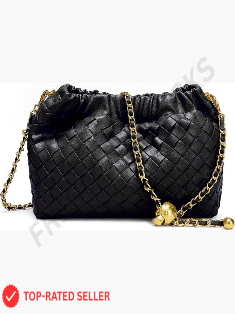 Woven Leather Crossbody Bag Trendy Dumpling Clutch Hobo Shoulder Purse